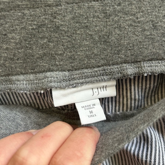 J Jill linen blend striped pull on pants Med tall beach coastal summer casual - Picture 5 of 8